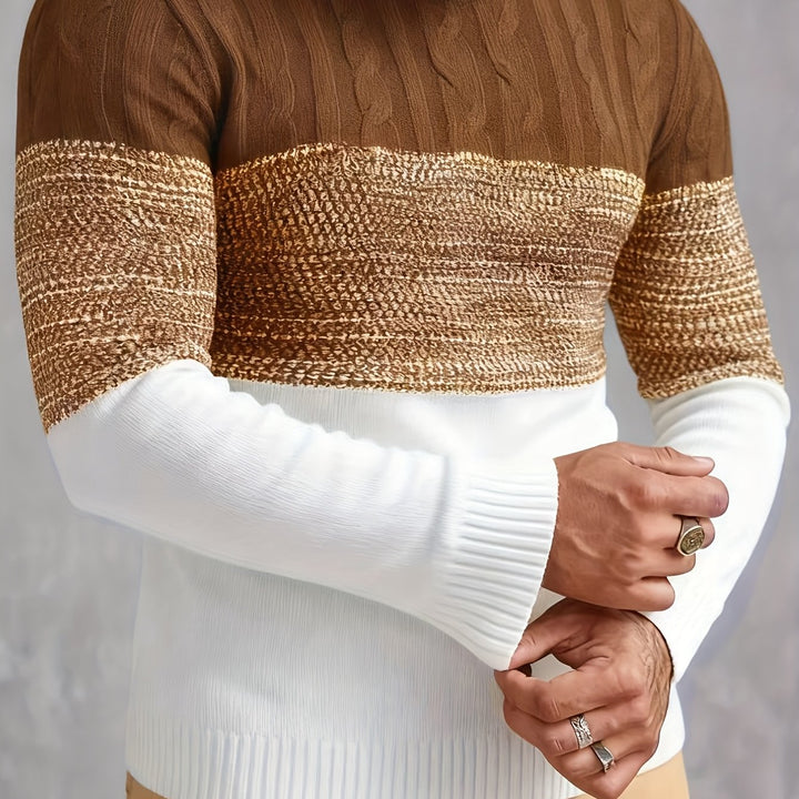 Grimolf | Herren Colour-Block Strickpullover - Image 6