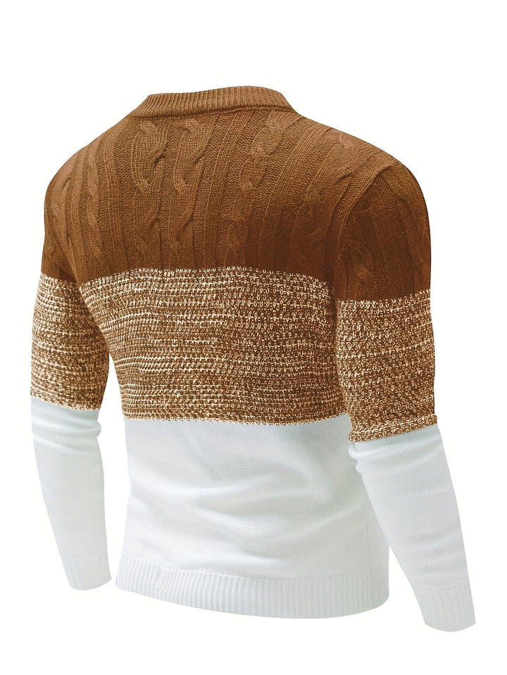 Grimolf | Herren Colour-Block Strickpullover - Image 8