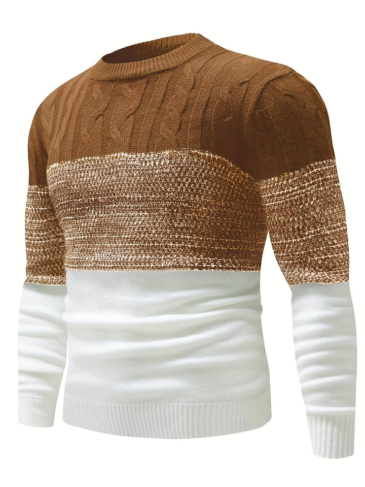 Grimolf | Herren Colour-Block Strickpullover - Image 9