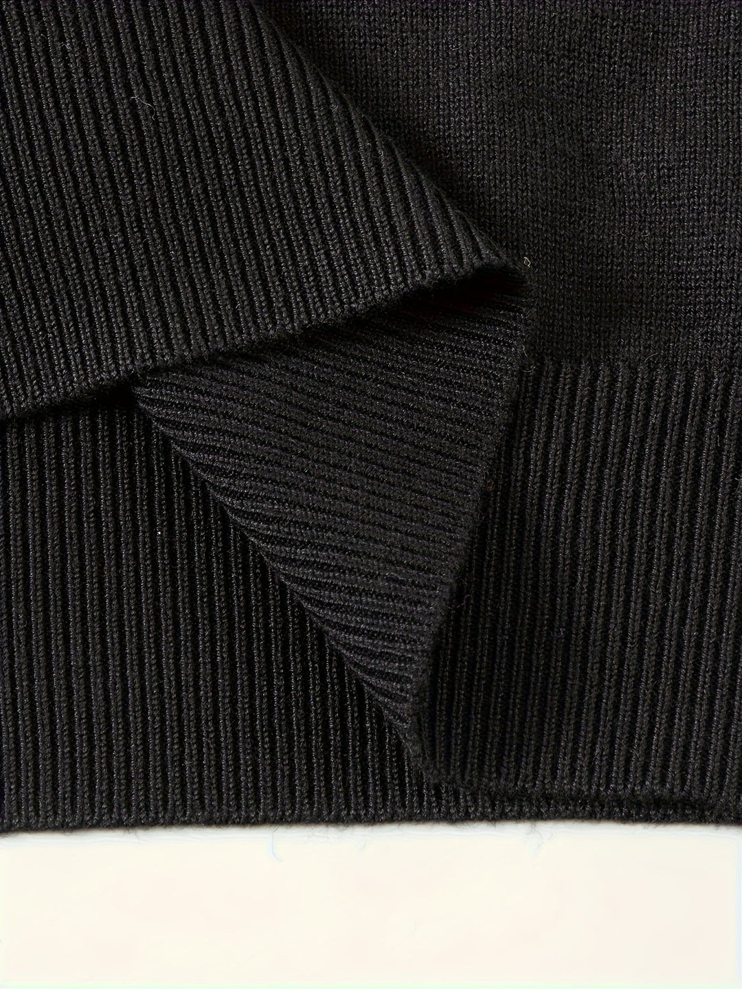 Grimwald | Herren Strickpullover Polokragen Reißverschluss - Black - Image 8