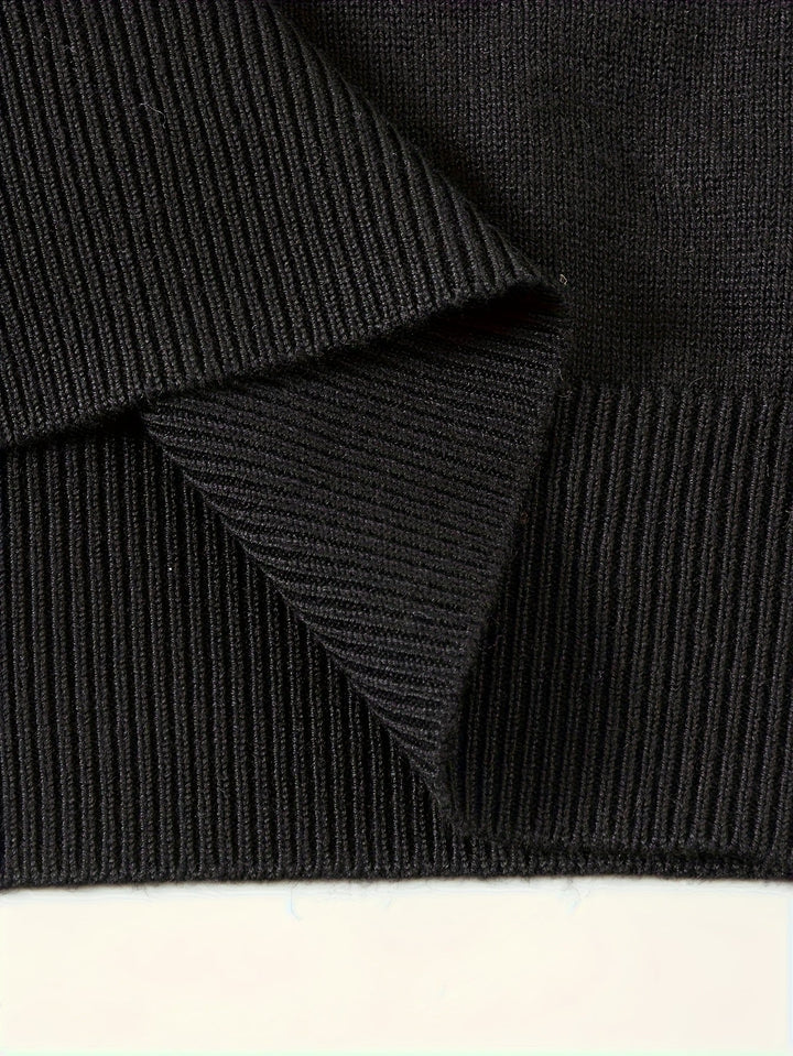 Grimwald | Herren Strickpullover Polokragen Reißverschluss - Black - Image 8
