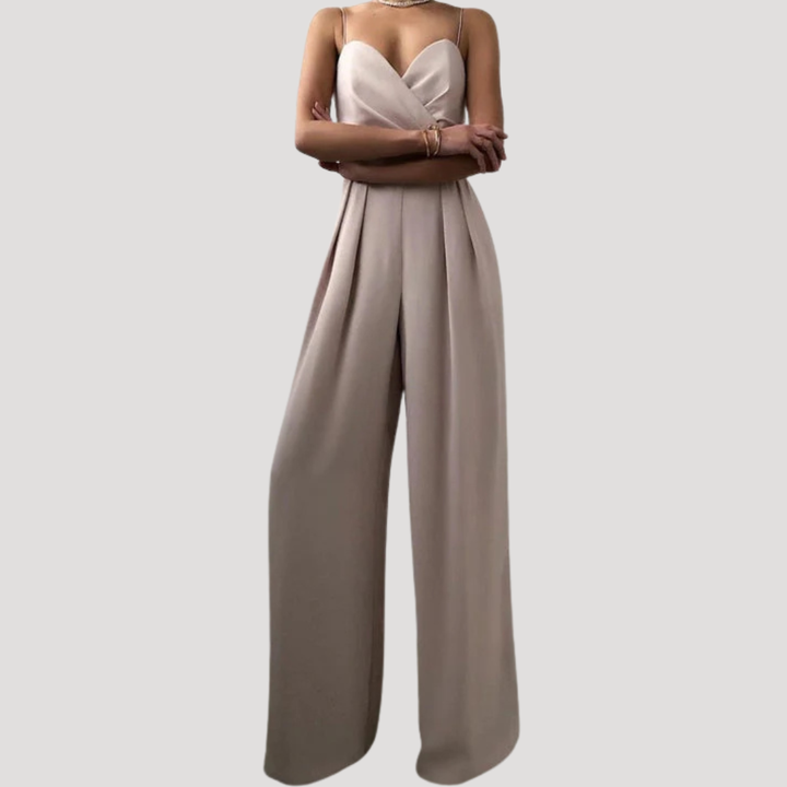 Gwendolyn | Damen Träger Jumpsuit mit weiten Beinen - Teal - Image 2