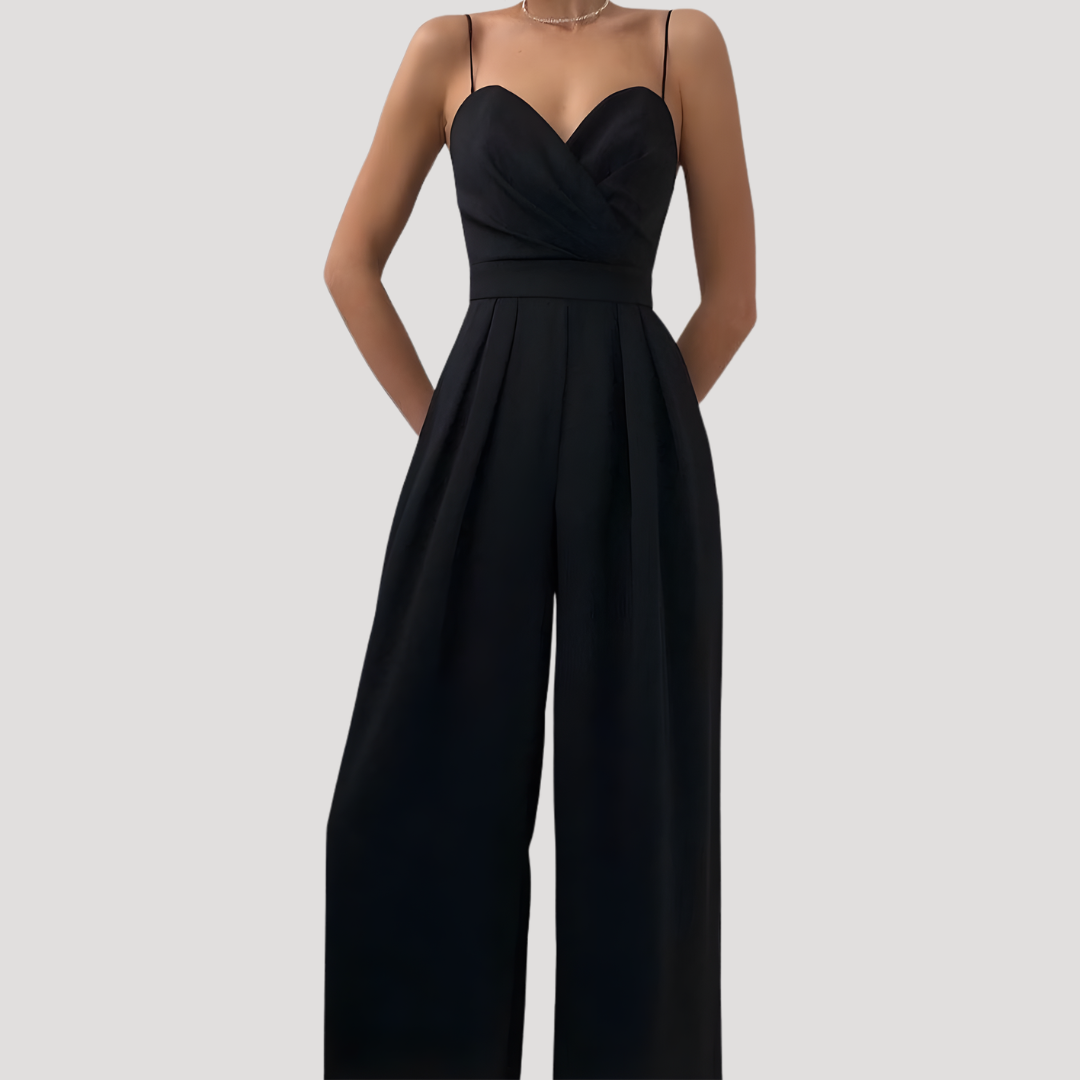 Gwendolyn | Damen Träger Jumpsuit mit weiten Beinen - Teal - Image 6