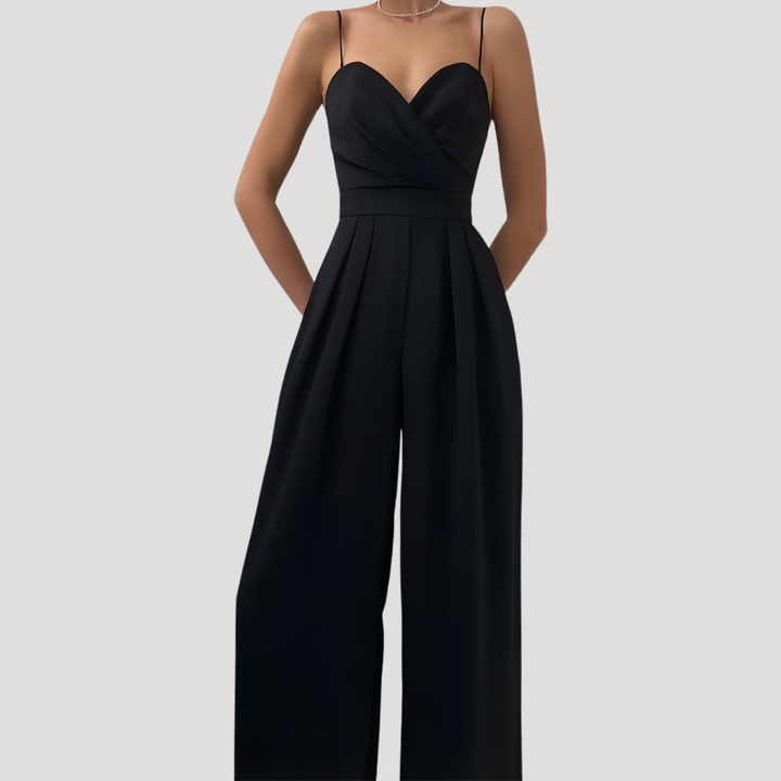 Gwendolyn | Damen Träger Jumpsuit mit weiten Beinen - Teal - Image 6