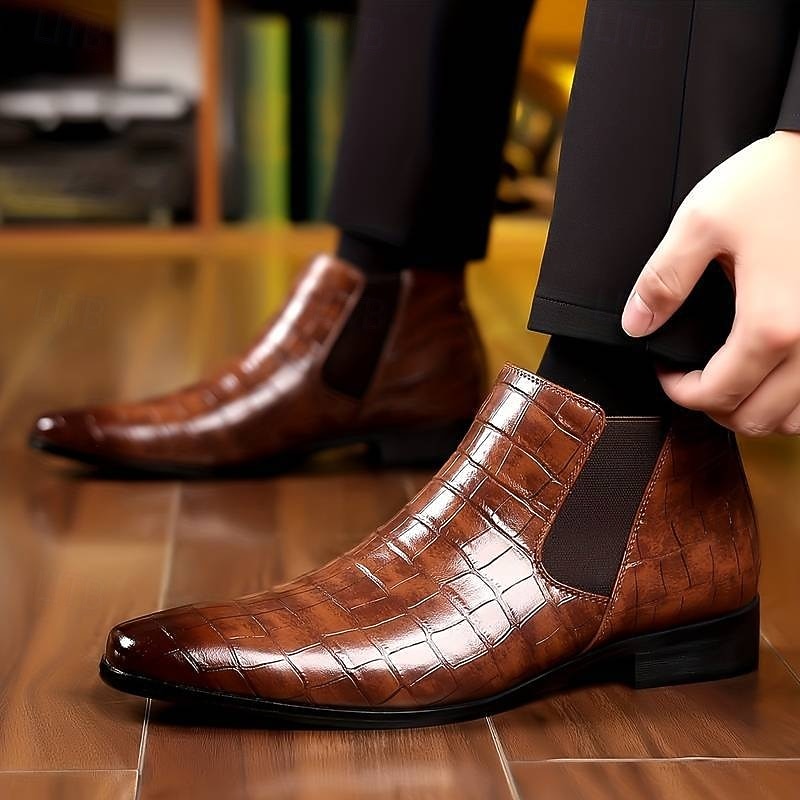 Valdemar | Herren Chelsea Boots Stiefelette Rot