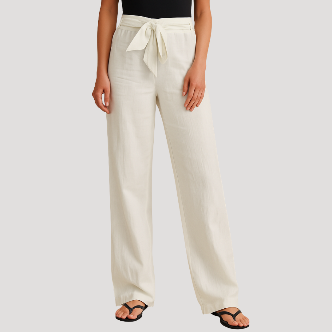Halvene | Damen Weite Hose Tunnelzug Gummibund - Navy - Image 5