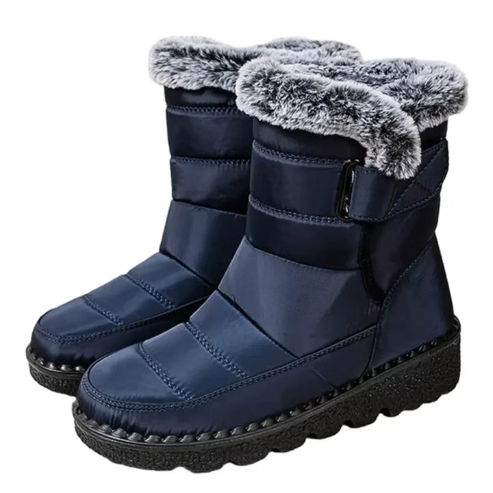 Halvika | Damen Wasserdichte Winterstiefel Gefüttert - Navy - Image 1