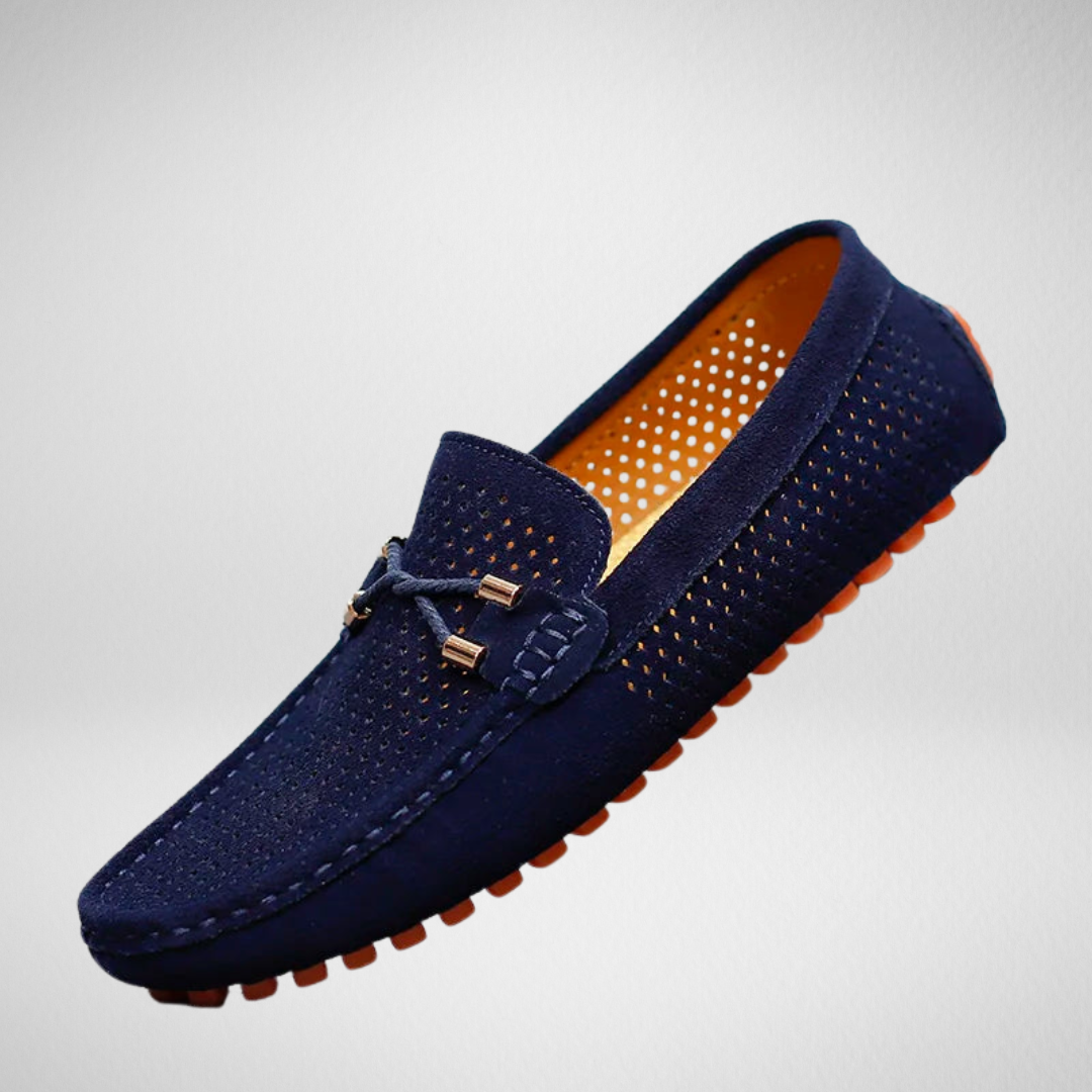 Halvorn | Herren Slipper Loafer atmungsaktiv Blau - Navy - Image 1