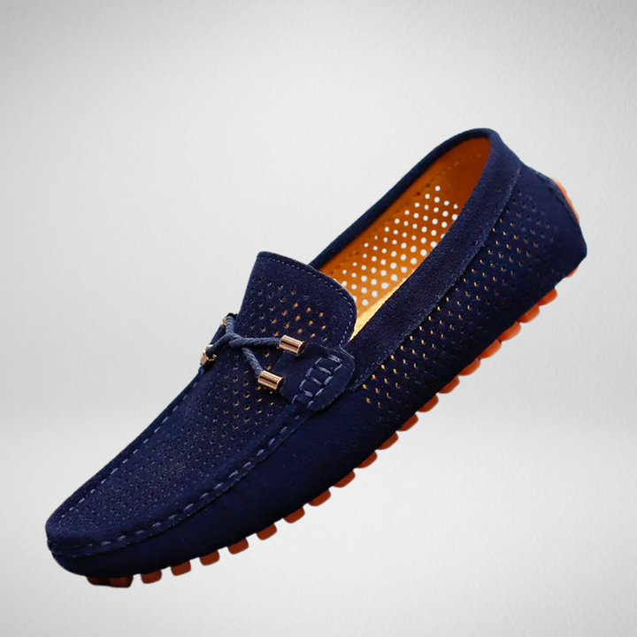 Halvorn | Herren Slipper Loafer atmungsaktiv Blau - Navy - Image 1