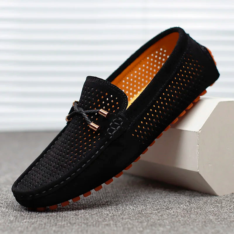 Halvorn | Herren Slipper Loafer atmungsaktiv Blau - Navy - Image 5