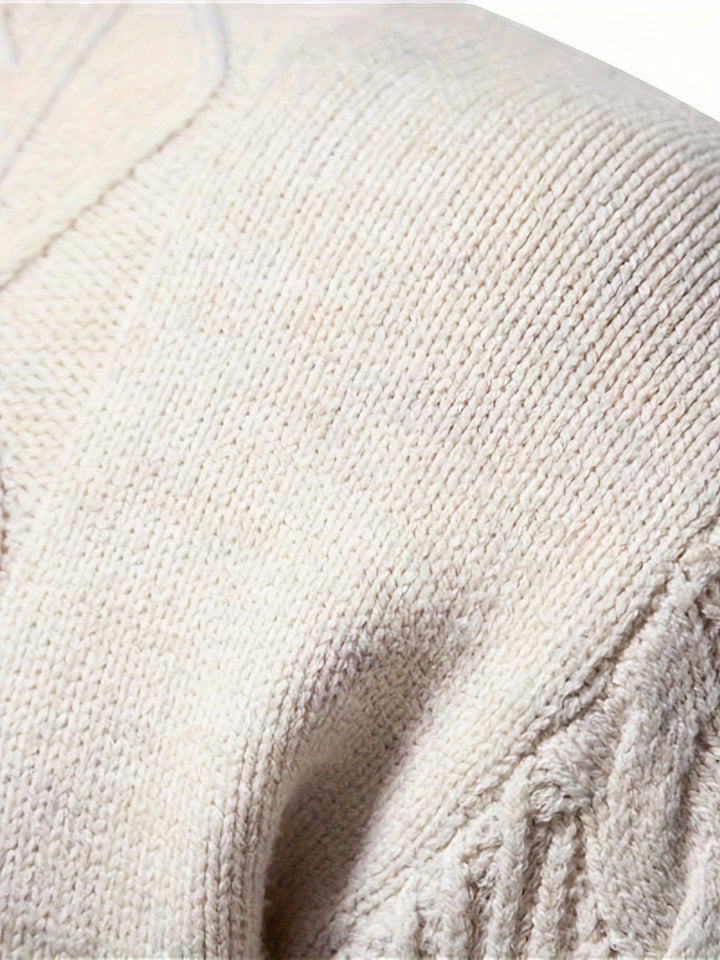 Halvric | Herren Strickpullover Colourblock Rundhals - Image 5