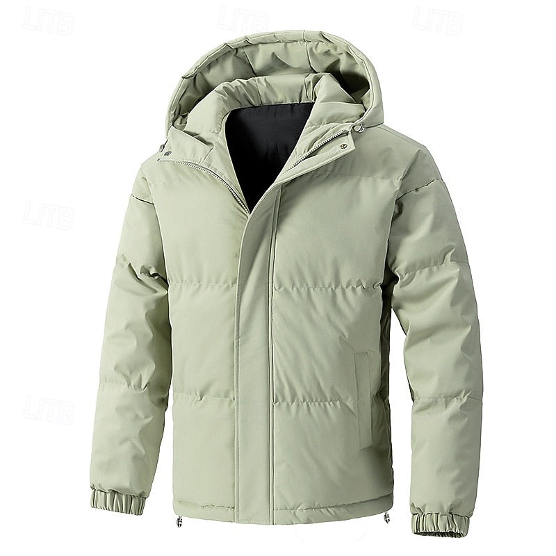 Halvrik | Herren Steppjacke mit Kapuze Winterjacke - Sage - Image 1