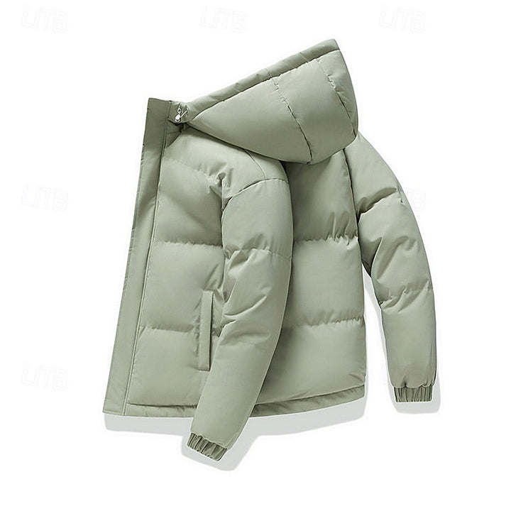 Halvrik | Herren Steppjacke mit Kapuze Winterjacke - Sage - Image 2