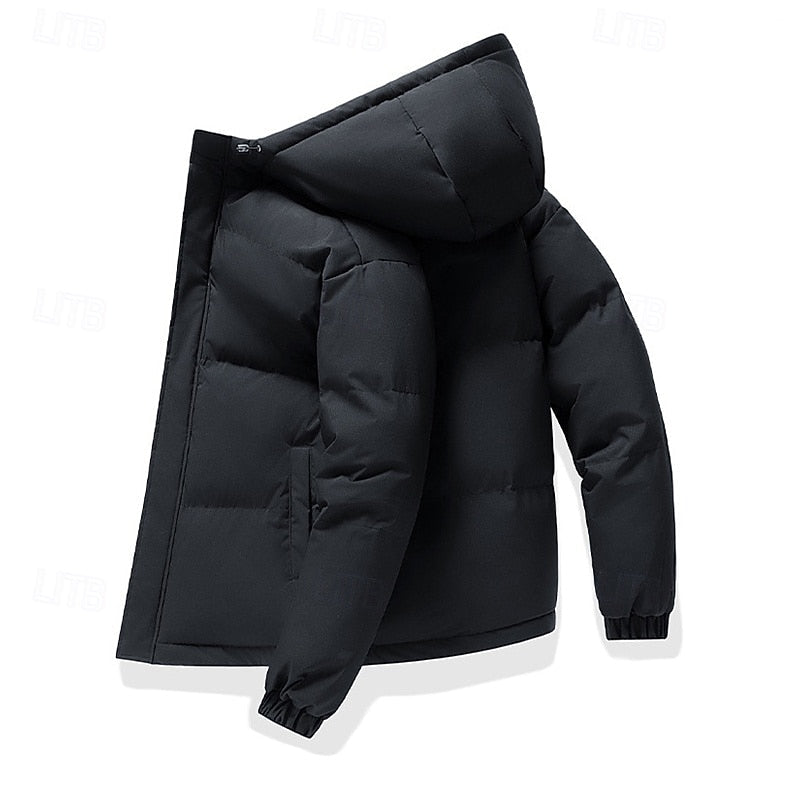 Halvrik | Herren Steppjacke mit Kapuze Winterjacke - Sage - Image 4