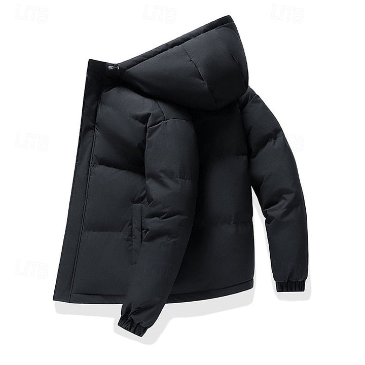 Halvrik | Herren Steppjacke mit Kapuze Winterjacke - Sage - Image 4