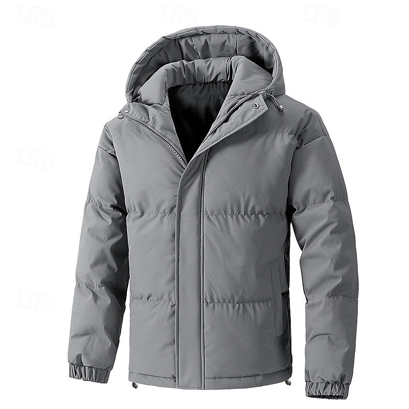 Halvrik | Herren Steppjacke mit Kapuze Winterjacke - Sage - Image 5