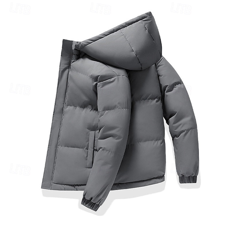 Halvrik | Herren Steppjacke mit Kapuze Winterjacke - Sage - Image 6