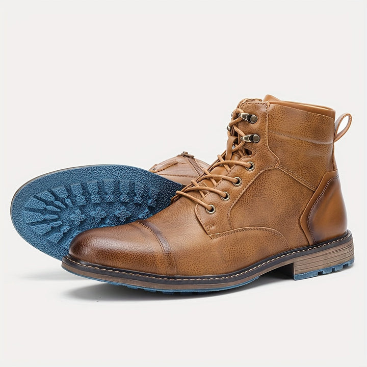 Hartmut | Herren Stiefeletten Schnürboots Braun - Camel - Image 1