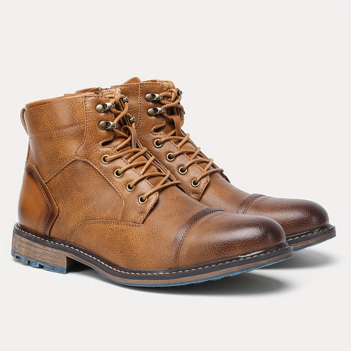 Hartmut | Herren Stiefeletten Schnürboots Braun - Camel - Image 10