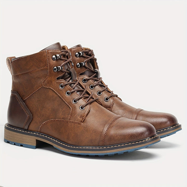 Hartmut | Herren Stiefeletten Schnürboots Braun - Camel - Image 13