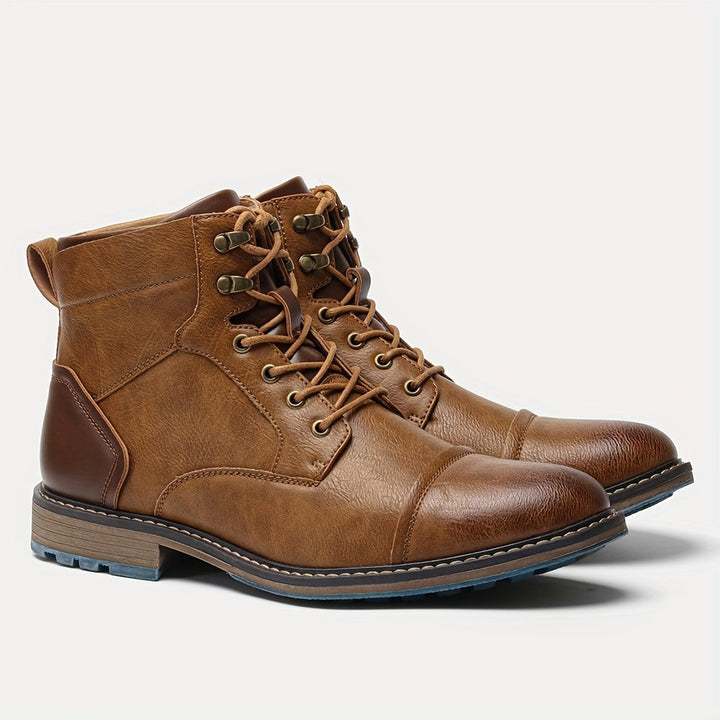 Hartmut | Herren Stiefeletten Schnürboots Braun - Camel - Image 14