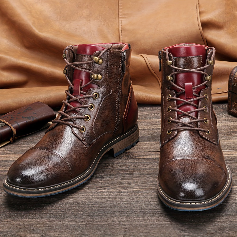 Hartmut | Herren Stiefeletten Schnürboots Braun - Camel - Image 2