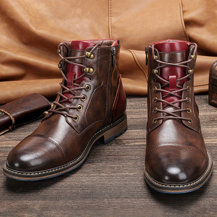 Hartmut | Herren Stiefeletten Schnürboots Braun - Camel - Image 2
