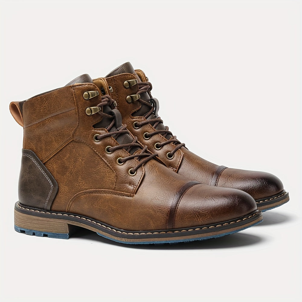 Hartmut | Herren Stiefeletten Schnürboots Braun - Camel - Image 3