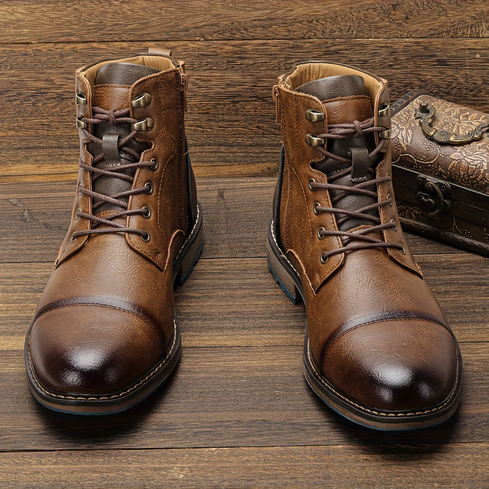 Hartmut | Herren Stiefeletten Schnürboots Braun - Camel - Image 5