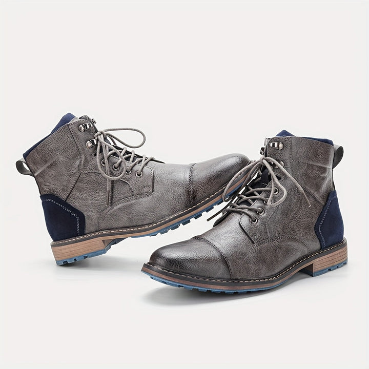 Hartmut | Herren Stiefeletten Schnürboots Braun - Camel - Image 8