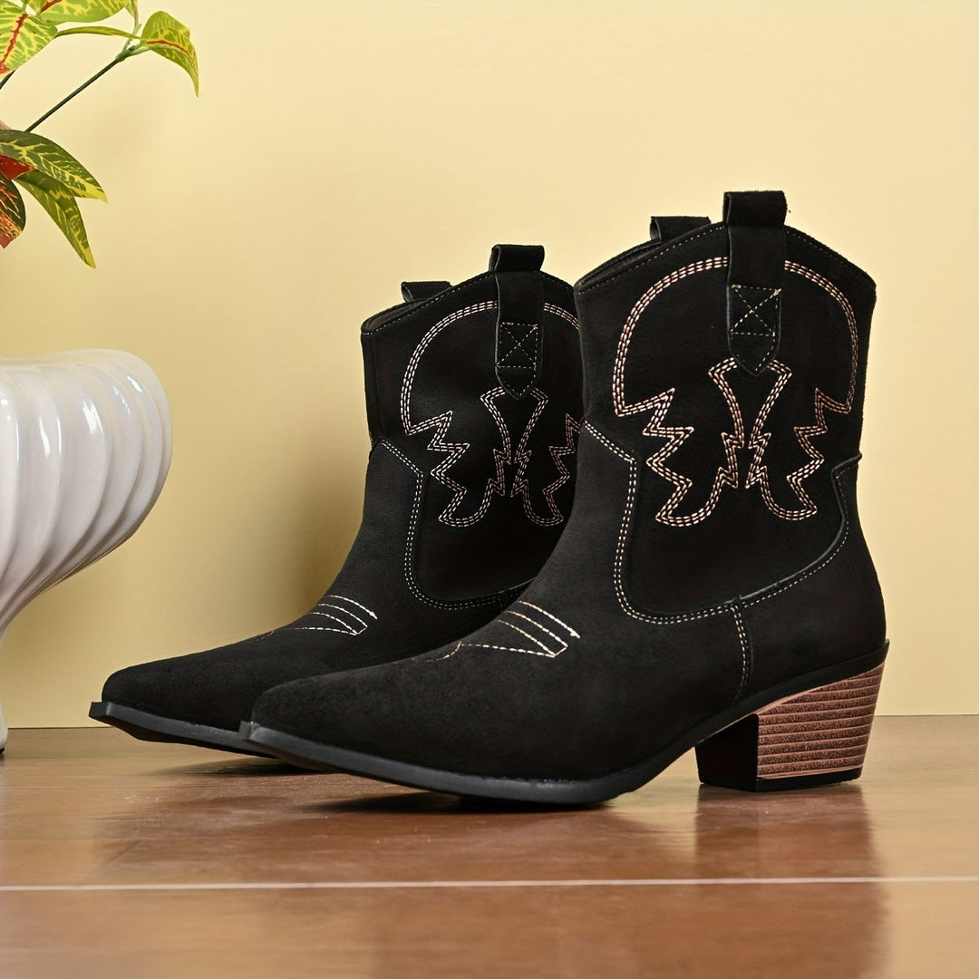 Hedda | Damen Western Cowboystiefel Stiefelette Braun - Camel - Image 6