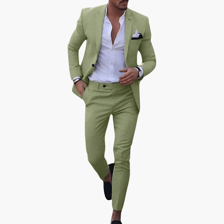 Heinrich | Herren Navy Slim Fit Anzugset - Navy - Image 4