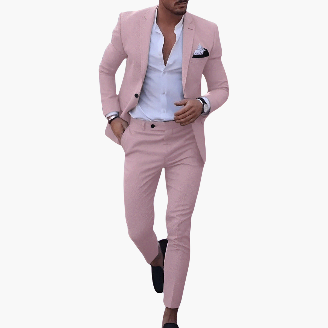 Heinrich | Herren Navy Slim Fit Anzugset - Navy - Image 5