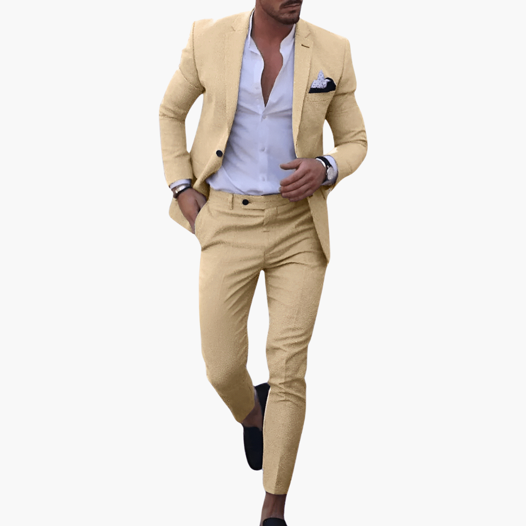 Heinrich | Herren Navy Slim Fit Anzugset - Navy - Image 7