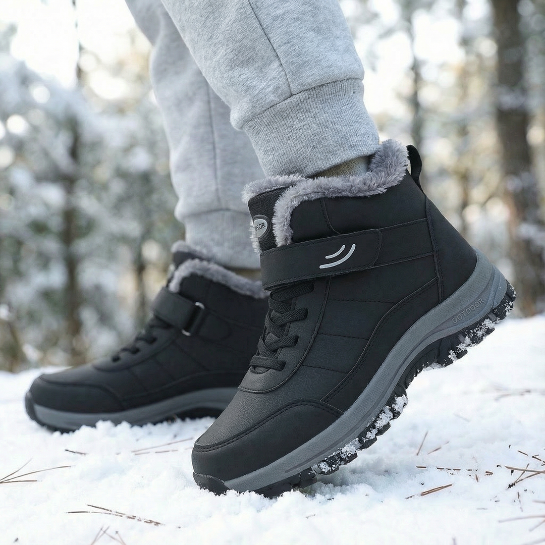 Halveka | Damen Wasserdichte Winterstiefel Gefüttert - Black - Image 1