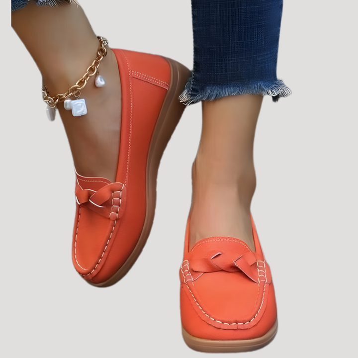 Ilsena | Damen Loafer Flach Slip-on Mokassin - Navy - Image 4
