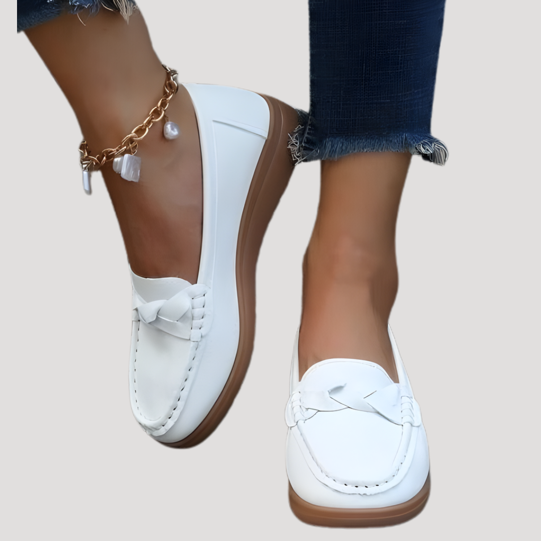 Ilsena | Damen Loafer Flach Slip-on Mokassin - Navy - Image 5