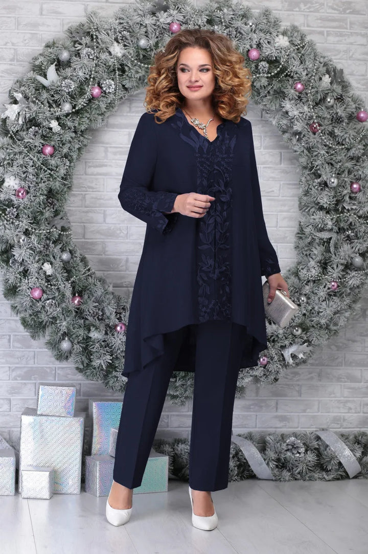 Valdis | Damen Festliches Tunika Set Große Größen - Royal Blue - Image 7
