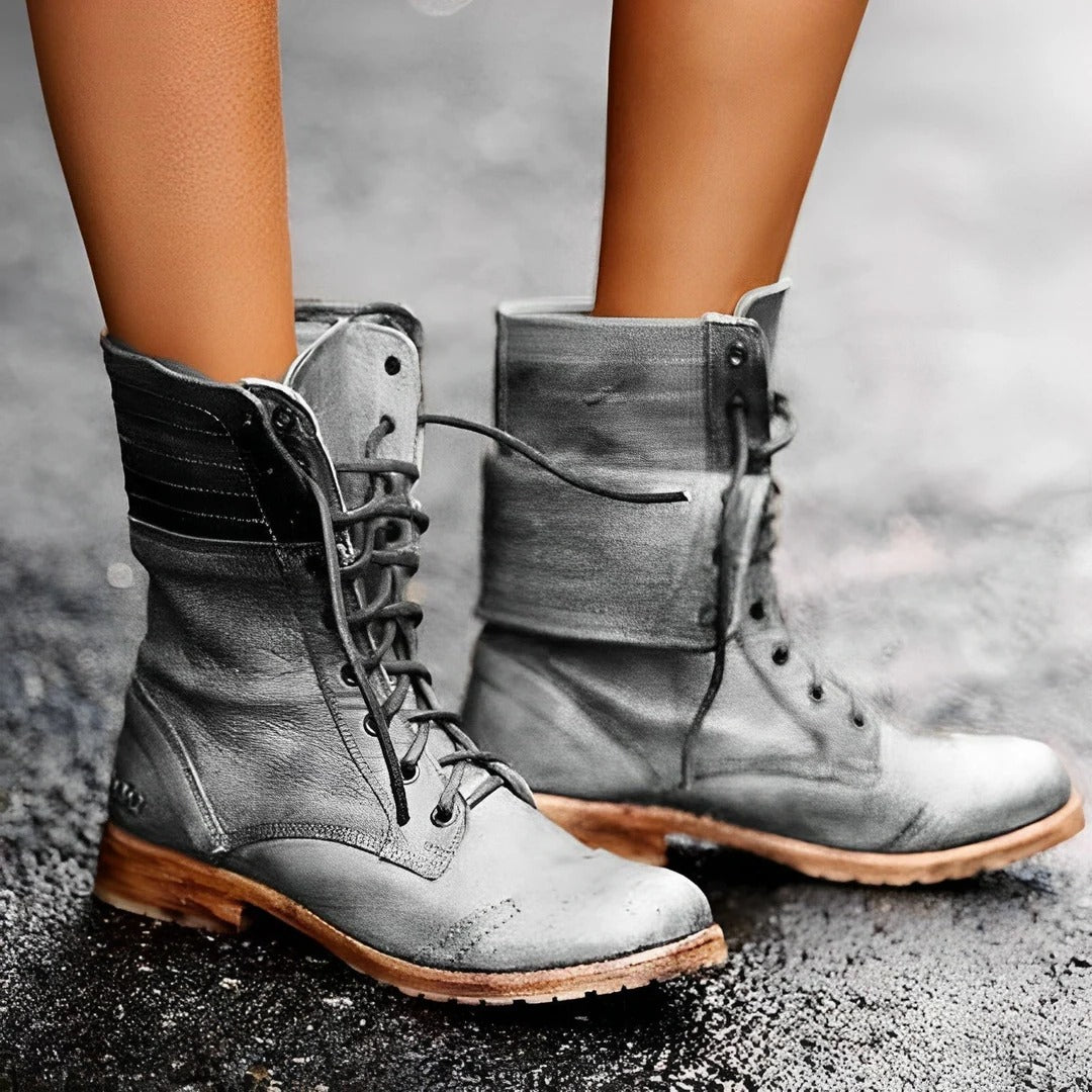 Roxy | Damen Schnürstiefelette Vintage, Kurzstiefel mit Absatz