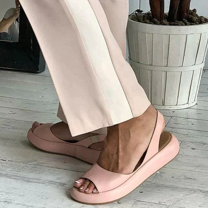 Sora | Damen Slides flach, offene Sommersandalen