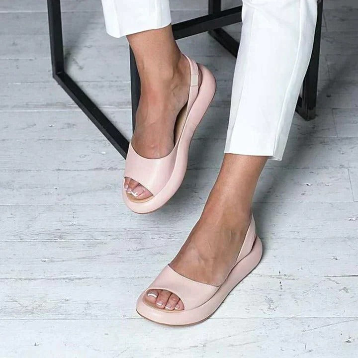 Sora | Damen Slides flach, offene Sommersandalen