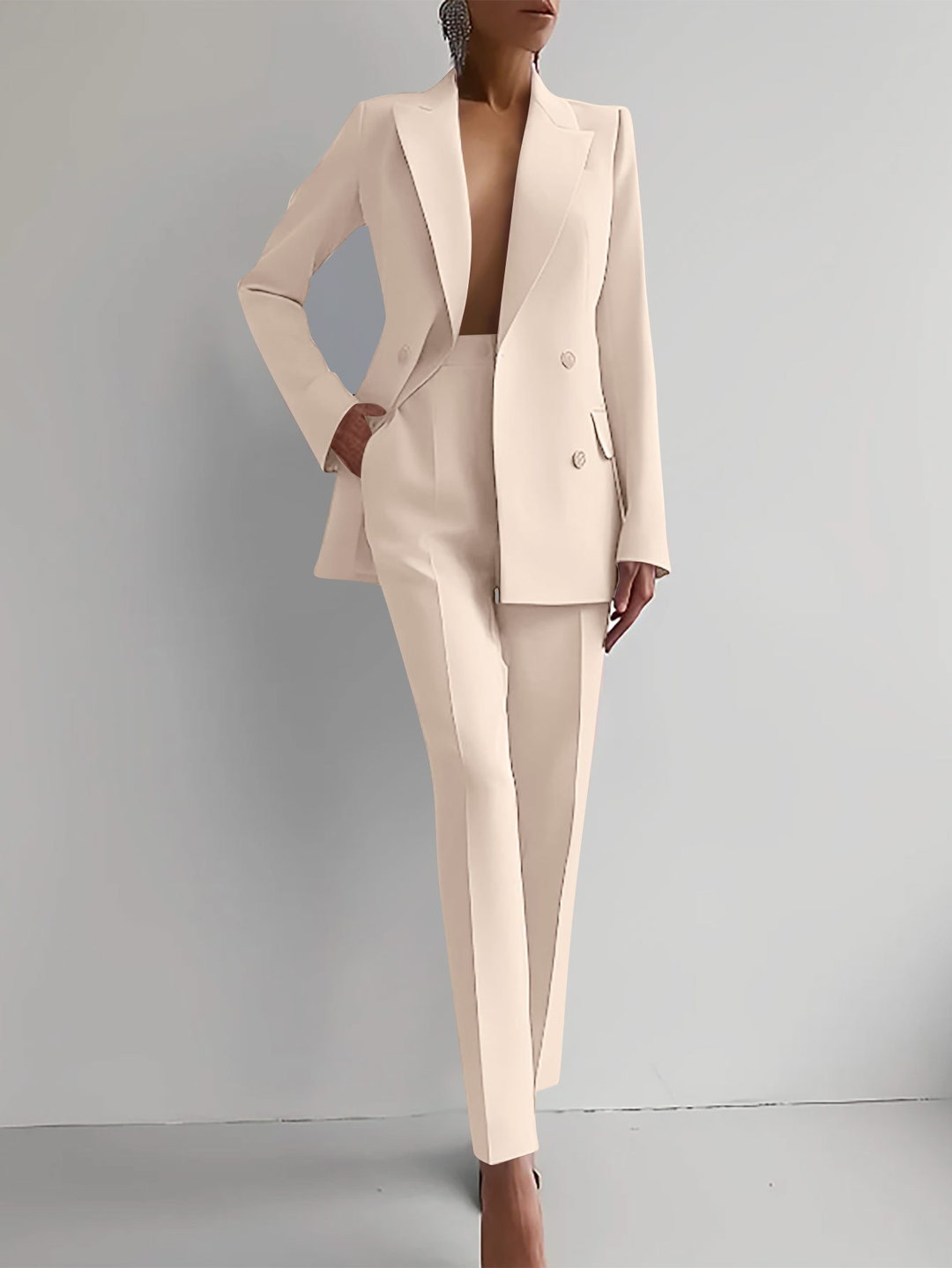 Scarlett | Damen Hosenanzug Zweiteiler Blazer Hose Set Elegant Business