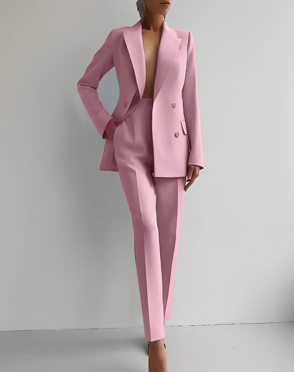 Scarlett | Damen Hosenanzug Zweiteiler Blazer Hose Set Elegant Business