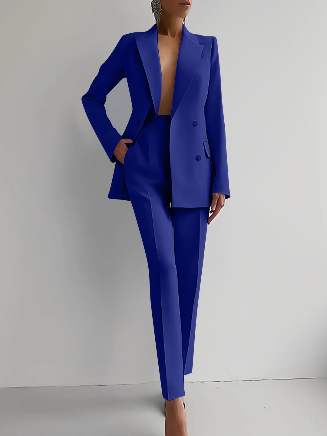 Scarlett | Damen Hosenanzug Zweiteiler Blazer Hose Set Elegant Business