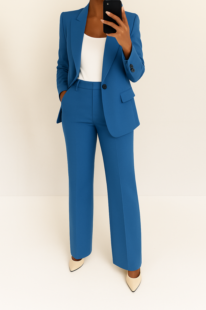 Cecilia | Damen Hosenanzug Blazer Wide-Leg zweiteiler