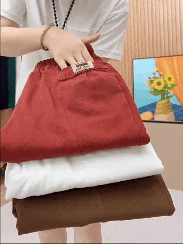 Sofia | Damen Hose Elastischer Bund Gerade Chino Freizeit