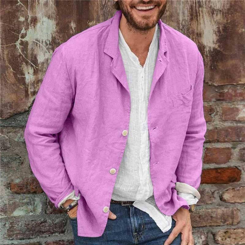 Luco | Herren Sakko hellblau, casual Blazer Sommer Langarm