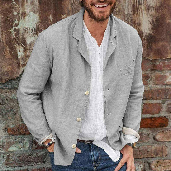 Luco | Herren Sakko hellblau, casual Blazer Sommer Langarm