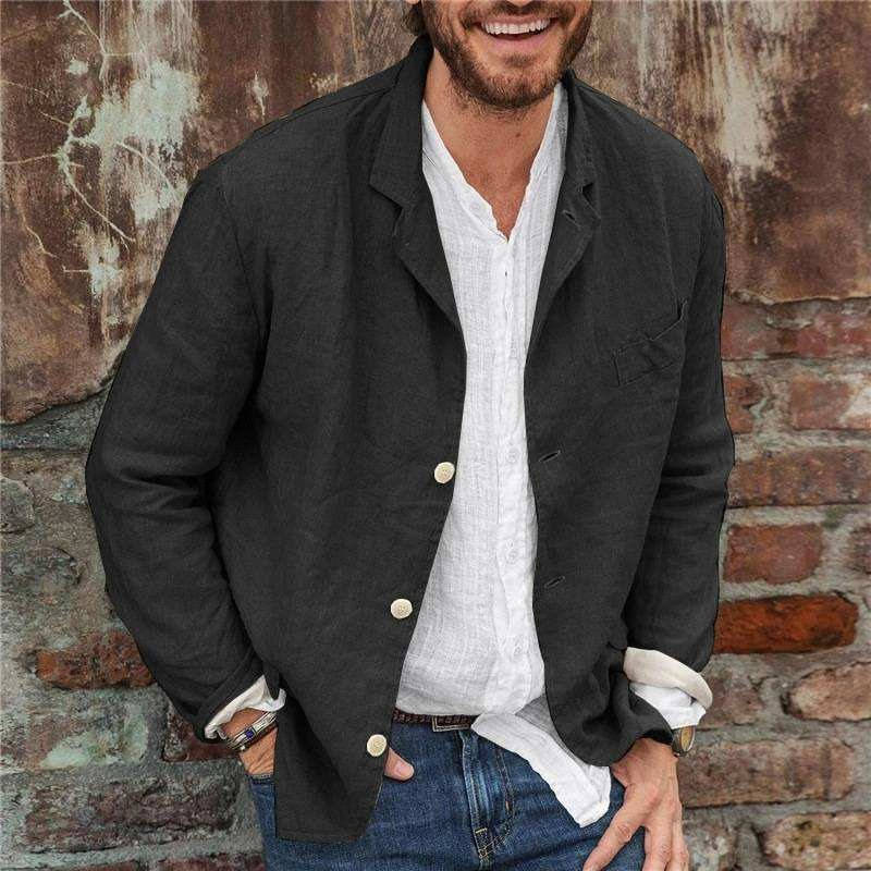Luco | Herren Sakko hellblau, casual Blazer Sommer Langarm