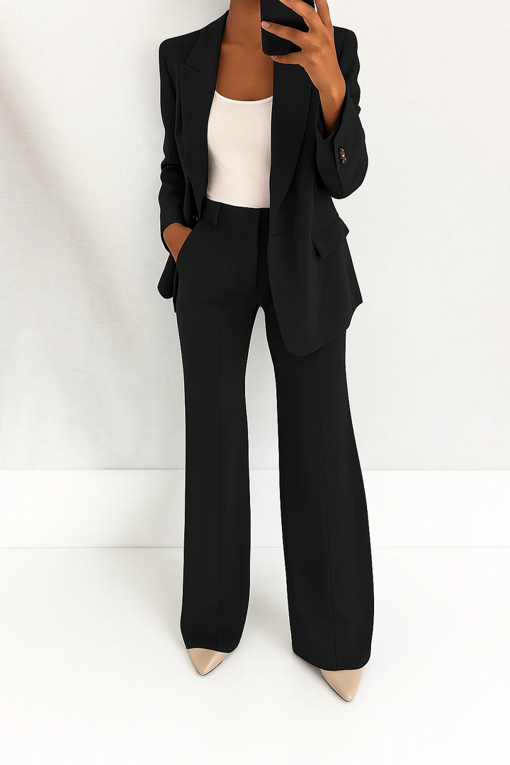 Cecilia | Damen Hosenanzug Blazer Wide-Leg zweiteiler